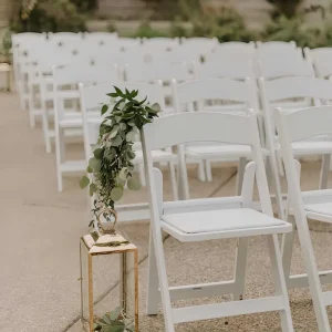 White Folding Chair Plastic Resin Modern Minimalist Design Outdoor Wedding Banquet Backrest Chair