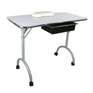 White Manicure Nail Salon Table With Drawer