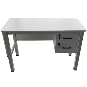 White Modern Durable Simplicity Design Office Desk with Metal and Wood Teacher’s Desk Drawers for School or Office Use