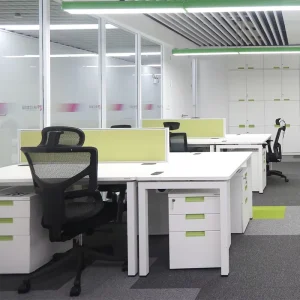 White Modern Executive Office Desk for Staff 4 6 8 Seater Workstation E0 Level MFC Table Outdoor School Supermarket Use
