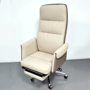 White Modern Luxury Office Desk Chair with Massage