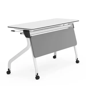 White Modular Office Folding Meeting Training Room Table Desk Training Tables and Chairs