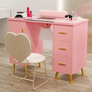 White Nail Art Table for Manicure Desk