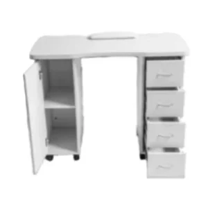 White Nail Table for Beauty Salon Durable Beauty Nail Equipment Manicure Table