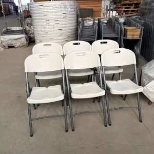 White Outdoor Furniture Garden Chair Modern Portable Colorful Folding Chairs for Events and Weddings