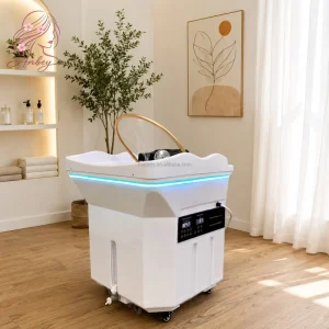 White Portable No Plumbing Head Spa Shampoo Basin With Water Tank Mobile Shampoo Chair for Hair Salon Spa Furniture