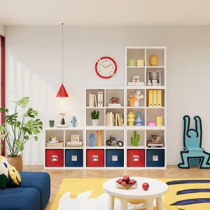 White Steel Modular Living Room Cabinet Bedroom TV Stand Multi-function Floor Storage Cabinet