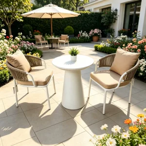 White Tables for Events High Table Chairs and Tables Hotel Furniture Set