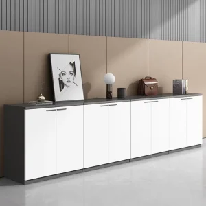 White Wooden Commercial Filing Cabinet Low Storage Side Printer Partition Document Tea Modern Simple Design Fireproof Office Use