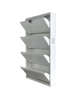 Wholesaler Furniture Simple Design Shoe Rack 4 Drawer Metal Shoe Cabinet