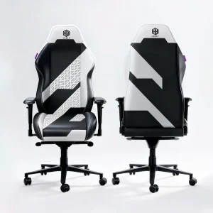 Wide Design PU Leather Gaming Chair Lumbar Support Adjustable Armrests Aluminum Alloy Base Custom