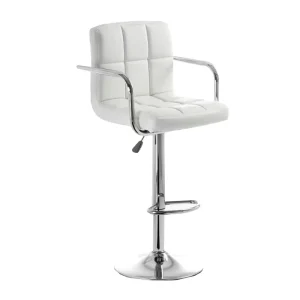 Widely Used Superior Quality High Back Chairs Swivel Bar Stools PU Leather Bar Chairs for Kitchen With Armrest