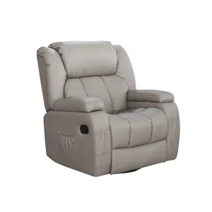 With Steel Frame Sofa Modern Accent Chairs With USB Charge Leather Home Theater Recliner Lift Chair