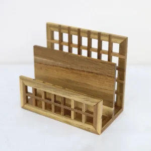 Wood Bamboo Lattice Modern Detachable Design Home Office Tabletop Book Stand Organizer Book Stopper Multifunction Custom