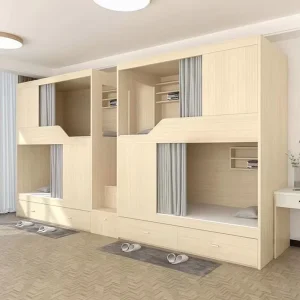 Wood Bunk Beds Capsule Bed Modern Design for Bedroom or Dormitory for Schools and Hostels