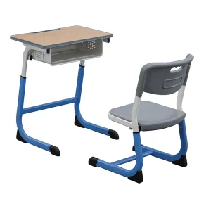 Wood Classroom Single Student Study School Chair Primary School Adjustable Height Desk Set Home Office Bedroom