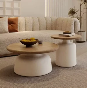 Wood Coffee Table Living Room Home Small Apartment Simple Modern Coffee Table Round Coffee Table