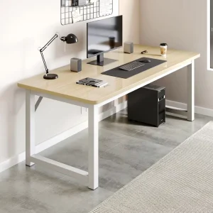 Wood Computer Desk Wood based Panel Surface for Home Office Bedroom Minimalist Modern Design Student Workstation