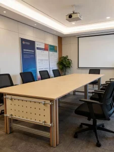 Wood Conference Table Office Meeting Room Workbench Industry Design Free Combination Multi Staff Computer Desk