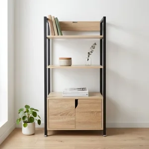 Wood Dustproof Double Door Floor Standing Tool Storage with Large Capacity Storage Cabinet