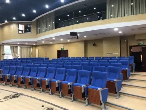 Wood Folding Church Auditorium Chair Theater Furniture University Lecture Auditorium Seats Table with Writing Table