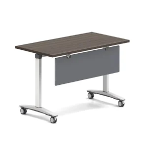 Wood Folding Desk Chair Convertible Training Table for Computer Use for Training Rooms