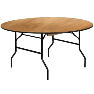 Wood Folding Round Banquet Table for Event Wedding Hotel Dining Restaurant Outdoor