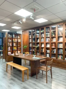Wood Modern Apartment Bookcase Modular Space Saving Eco Friendly Durable Custom Home Office Freestanding Floating