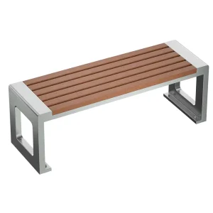 Wood Modern Outdoor Park Bench with Metal Frame for Hotel Use