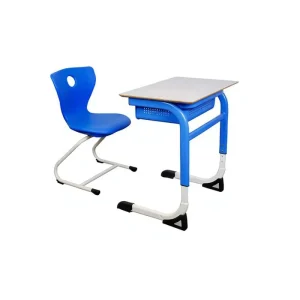 Wood Modern School Classroom Furniture Comfortable Height Adjustable Single Student Desk and Chair Set