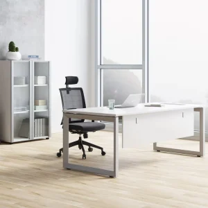 Wood Office Desk Modular Workstation Set Eco Friendly Modern MFC Board Complete Cable Management System Staff Partition