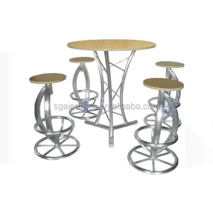 Wood Portable Bar Table Bar Chair and Table Set
