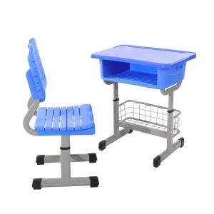 Wood School Style Tutoring Desk and Chair Set for Elementary Students Home Use Children Study and Writing Desk