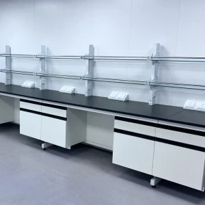 Wood Steel Laboratory Workbench Work Table Chemical Resistant Furniture for Pharmaceutical Factory University Lab