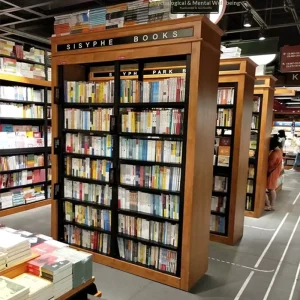 Wood Steel Metal Library Furniture School Library Bookshelf Custom-made Movable Disassembly Home Use Commercial