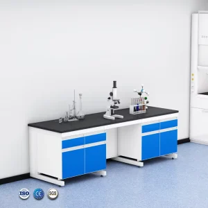 Wood Steel Wall Side Student Chemistry Science Lab Workbench Work Table Laboratory Furniture for School University Lab