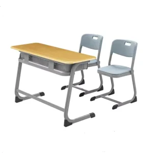 Wood Student Desk and Chair Set for Classroom and Home Office Use Contemporary Design