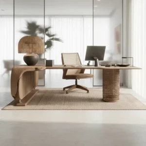 Wood Vintage Style Home Office Desk Table Design Multifunctional Computer Table Study Executive Use