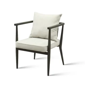 Wooden Armrest Dining Chair Upholstered Restaurant Chair for Cafe Hotel Furniture