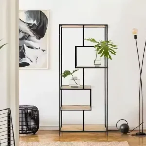 Wooden Cube Bookshelf Extendable for Home Office and Workshop for Apartment Living Room Furniture