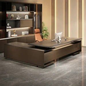 Wooden Desk Boss Table High end President Light Luxury Modern Modular Desk Chair Combination 2 Drawers New Chinese