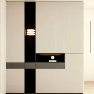 Wooden Entrance Custom Entrance Modern Shoe Storage Cabinet with Drawer