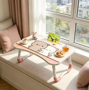 Wooden Extendable Horseshoe Shape Folding Computer Desk Children Study Table
