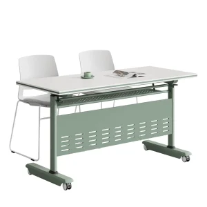 Wooden Folding Training Table Set for Conference Room and Office Area with Folding Tables and Chairs