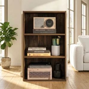 Wooden Four-layer Open Storage Rack Can Be Used As a Bookshelf or Display Stand Suitable for Study Rooms
