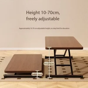 Wooden Height Adjustable Folding Wall Shelf Minimalist Design Portable Living Room Furniture