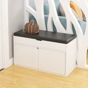 Wooden Living Room Shoe Cabinet with Adjustable Shelves Durable Large Capacity Modern Design for Sneakers and Boots