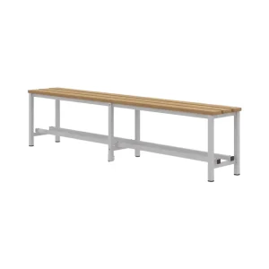 Wooden Locker Room Bench Heavy Duty Metal Frame Bench Gym Changing Room Seating Indoor Outdoor Bench