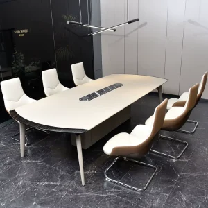 Wooden Long Office Conference Table Office Furniture Executive Meeting Desk for 6 Person