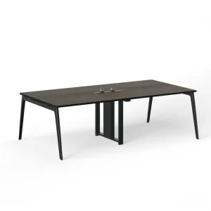 Wooden Meeting Table Bench Desk Workspace Wooden Metal Material for 8 8 person Office Desk Furniture
